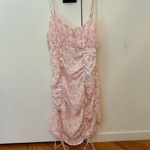Size 6 Ivy Hollow Mini Dress White/Pink
